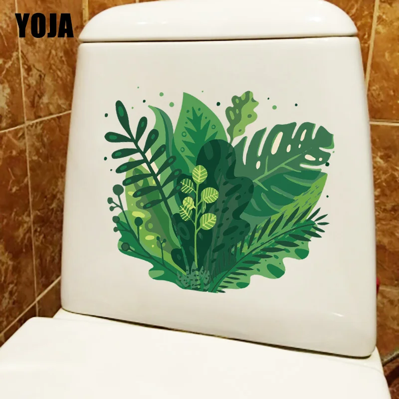 YOJA 23*19.9CM Hand Drawn Flat Plants Cartoon Childern Room Wall Sticker Toilet Seat Stickers T1-0881 | Дом и сад