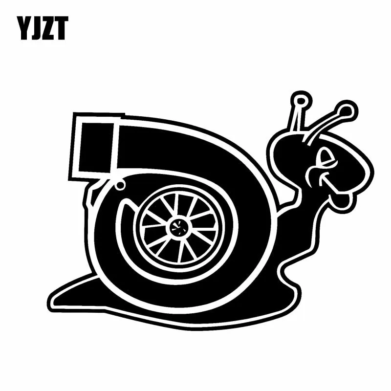 YJZT 12.5CM*9.2CM TURBO SNAIL VINYL DECAL CAR STICKER RATLOOK FUN HOODRIDE Black Silver C10-00978 | Автомобили и мотоциклы