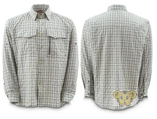 Brand Promotion New Men Simms Shirt UPF30+ Quick Dry LS