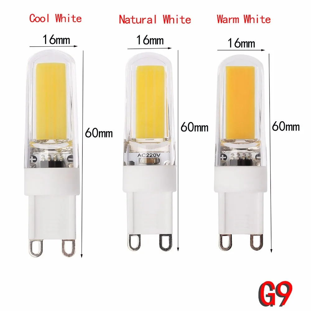 20X G4 G9 Dimmable 9W Silicone Crystal LED Corn Bulb SpotLight White Lamp 220V 110V Lighting Warm/Cool/Natural White