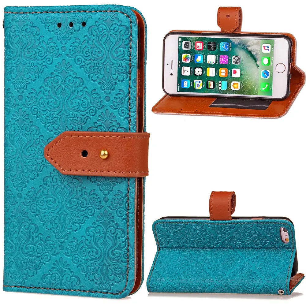 4.7 Size Medieval Retro Pattern Style Wallet Case for