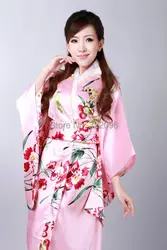 Шанхай история Лидер продаж Винтаж японский Стиль платье Японии Для женщин шелковый атлас кимоно юката вечернее платье 2 цвета h0042