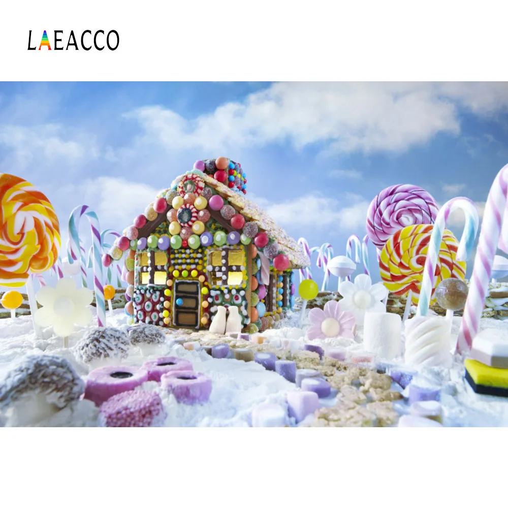 Laeacco Wonderland леденец Конфеты дом новорожденных фотографии фоны на заказ для фотостудии