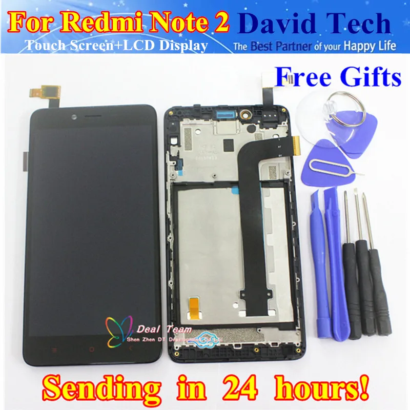 Prix pour Lcd de haute qualité d'affichage + écran tactile digitizer assemblée pour xiaomi redmi note 2 hongmi note2 téléphone portable avec cadre livraison gratuite Prix pour Lcd de haute qualité d'affichage + écran tactile digitizer assemblée pour xiaomi redmi note 2 hongmi note2 téléphone portable avec cadre livraison gratuite
