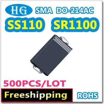 

SR1100 SB1100 SS110 SMA DO214-AC 500pcs/lot 1A 60V smd Schottky data inside We offer free samples High quality original