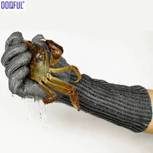 Длинные анти-непрорезаемые перчатки 316L проволока из нержавеющей стали нож упорная Защита руки Защитная безопасность ловить крабы рыба, морепродукты резка мяса