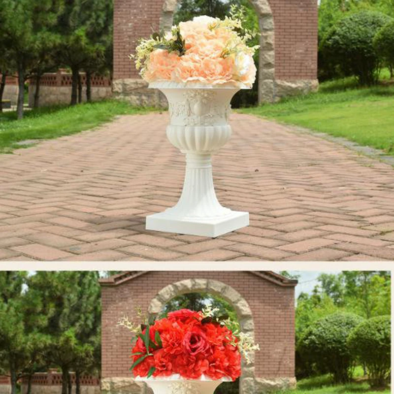 4 шт./лот, цветочные вазы, напольная пластиковая ваза, цветочный держатель для растений, цветочный горшок, дорожный поводок, 44 см, для украшения дома/свадьбы, коридора, G182