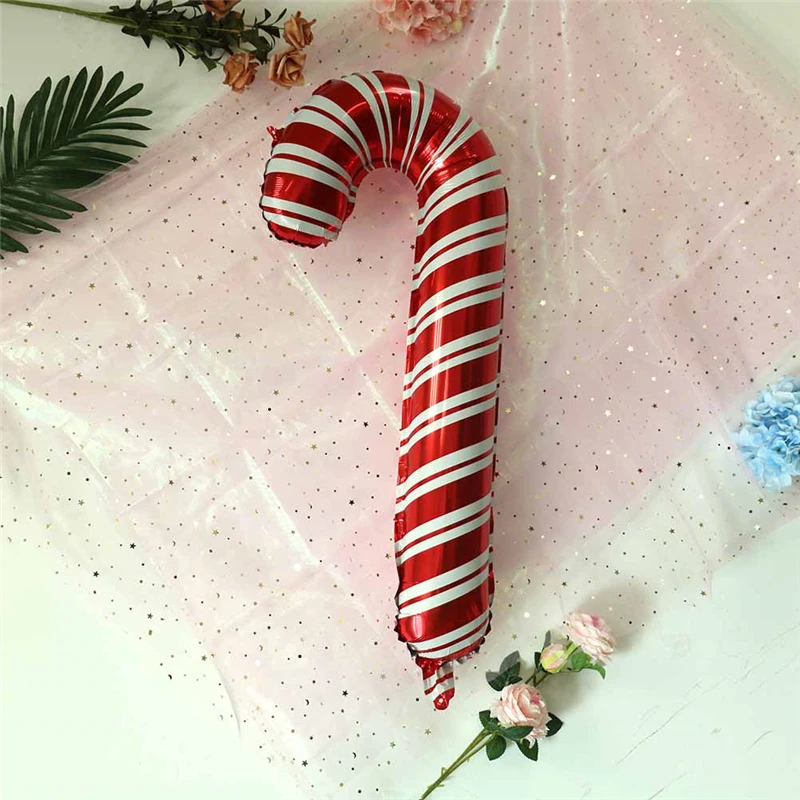 83 см фольгированные шары красные конфеты тростника Счастливого Рождества воздушный шар украшения Надувные Воздушные шары День рождения принадлежности
