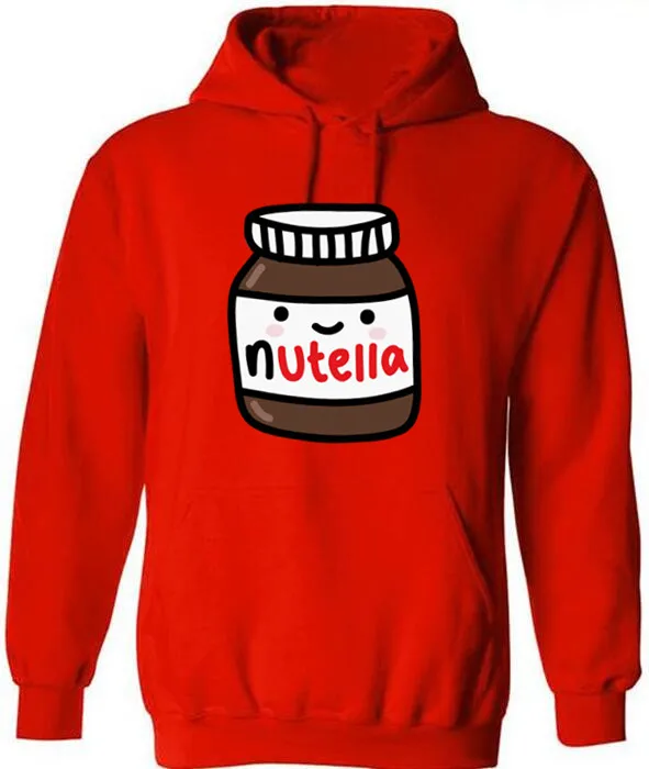 Новинка г. menn Унисекс Премиум Nutella Jar Kawaii толстовки дизайн одежда новые летние толстовки Размер