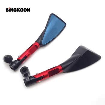

8 10mm Universal Motorcycle Mirror CNC Aluminum Rearview Side Mirrors FOR Suzuki gn 125 burgman 400 honda goldwing cb500f cb500