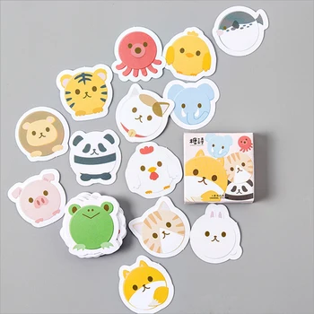 

45pcs/pack Kawaii small animals Stickers Cute Diary Decoration Scrapbooking DIY seal Sticker office Stationery Free shipping