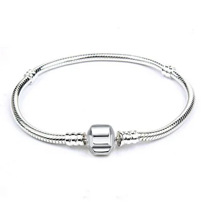 

Luxury 100% 925 Sterling Silver Charm Chain Fit Original Pandora Bracelet Bangle for Women Authentic Jewelry Pulseira Gift