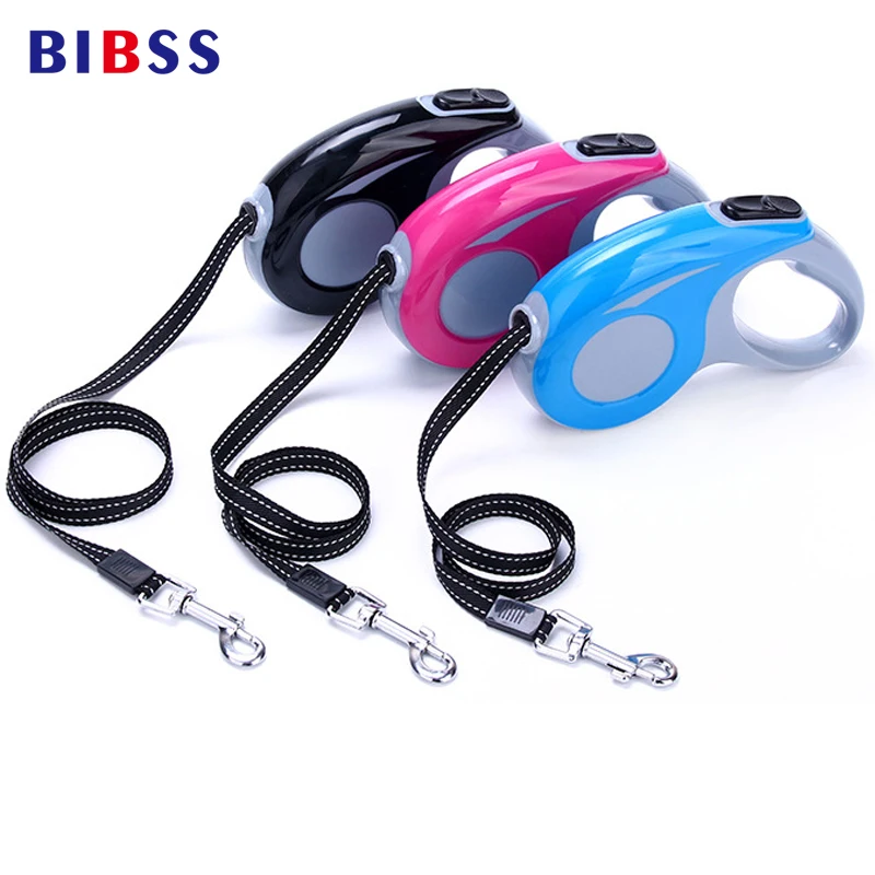 

Durable Pet Dog Leash Retractable small Medium Dogs Reflective Night Safety Automatic Dog Leashes Rope 3m 5m For Large Dogs