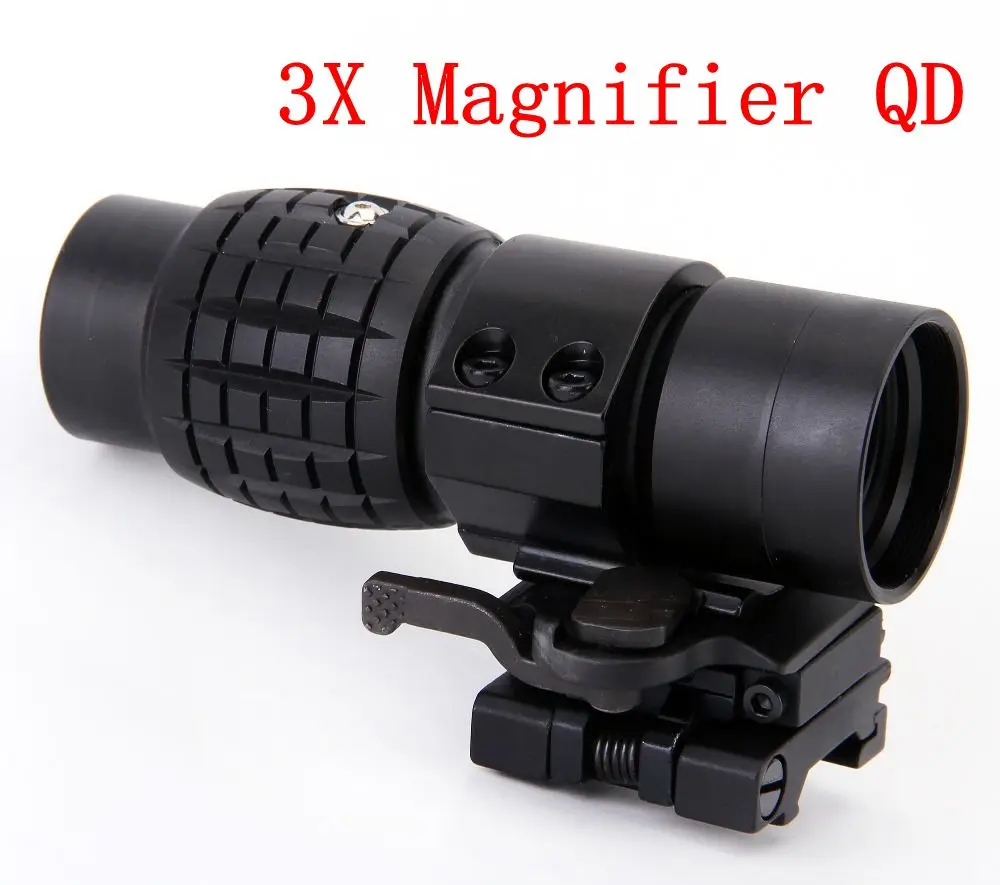 

3X Fast Detach Magnifier With Quick Release Flip Up Mount for All Weaver Rails Tactical Hunting Sights