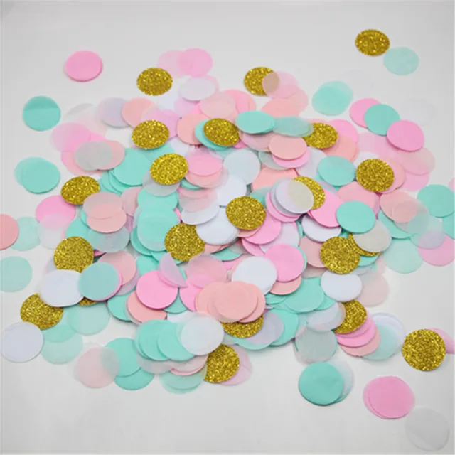 1 Inch Circle Blush Pink Mint Green Gold Glitter Wedding Confetti 1 Inch Circle Blush Pink Mint Green Gold Glitter Wedding Confetti Party Table Decor And Baby