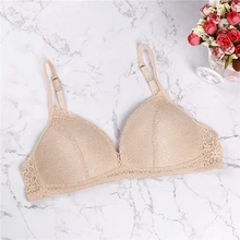 Полупрозрачный кружевной бюстгальтер без косточек, сексуальное нижнее белье, интимный бюстгальтер, чашечки 3/4, укороченный топ без подкладки, мягкий женский бюстгальтер
