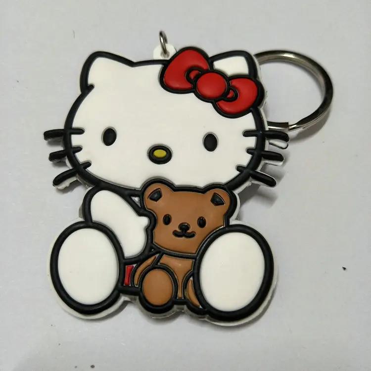 Double-Face Hello Kitty Cartoon Keyring - KawaiiMerch.com