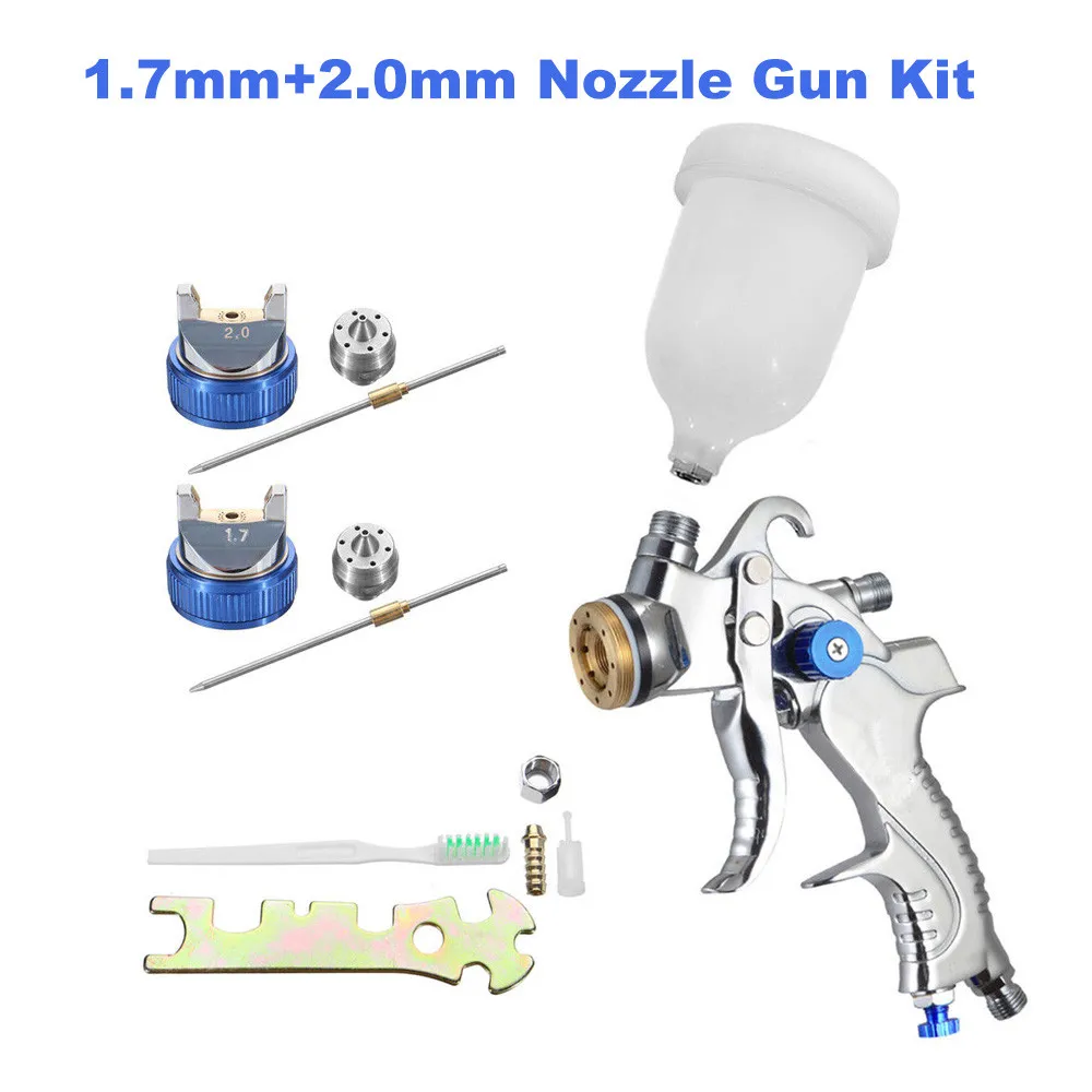 

WAERTA G2008 Spray Gun Hand Manual Spray Gun Nozzle 1.7mm\2.0mm Paint Spray Gun Nozzle Kit Set