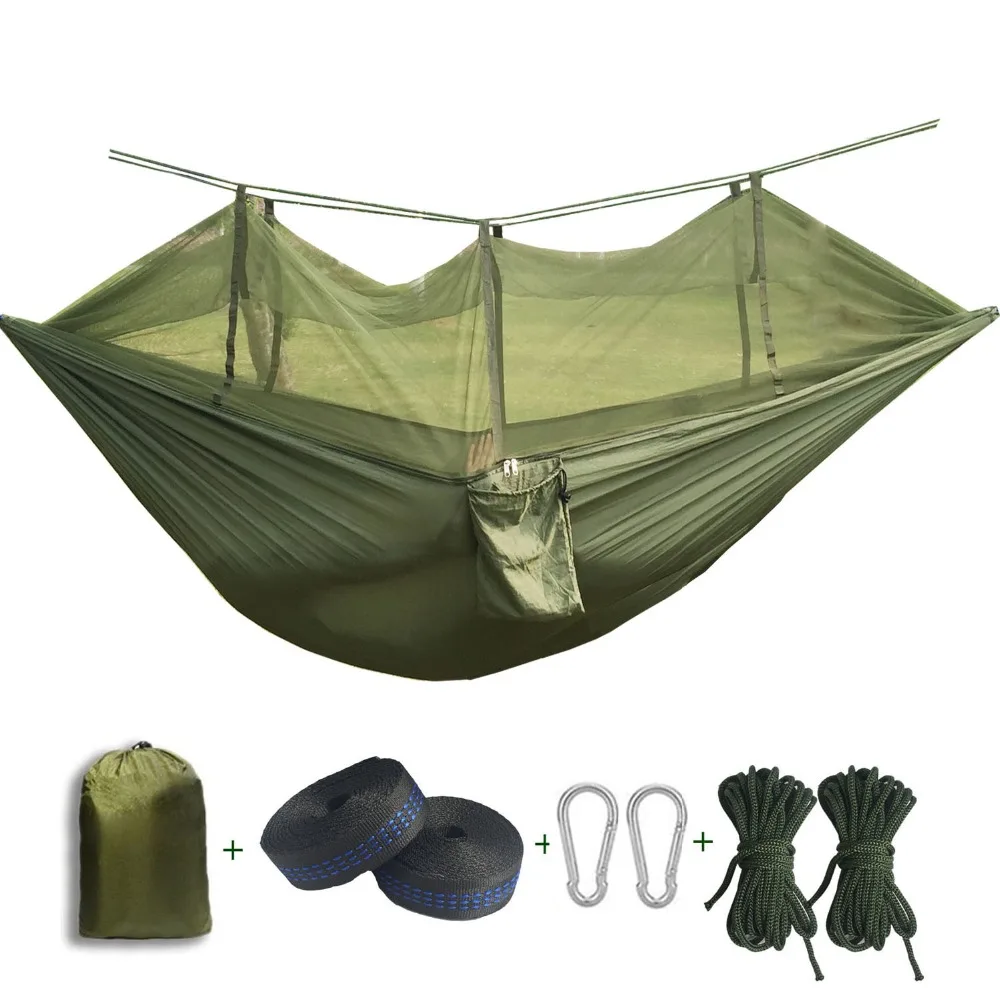 

2017 Portable Anti-mosquito bites Hammock Parachute Fabric Mosquito Net for Indoor Outdoor Camping Using Reading/sleeping