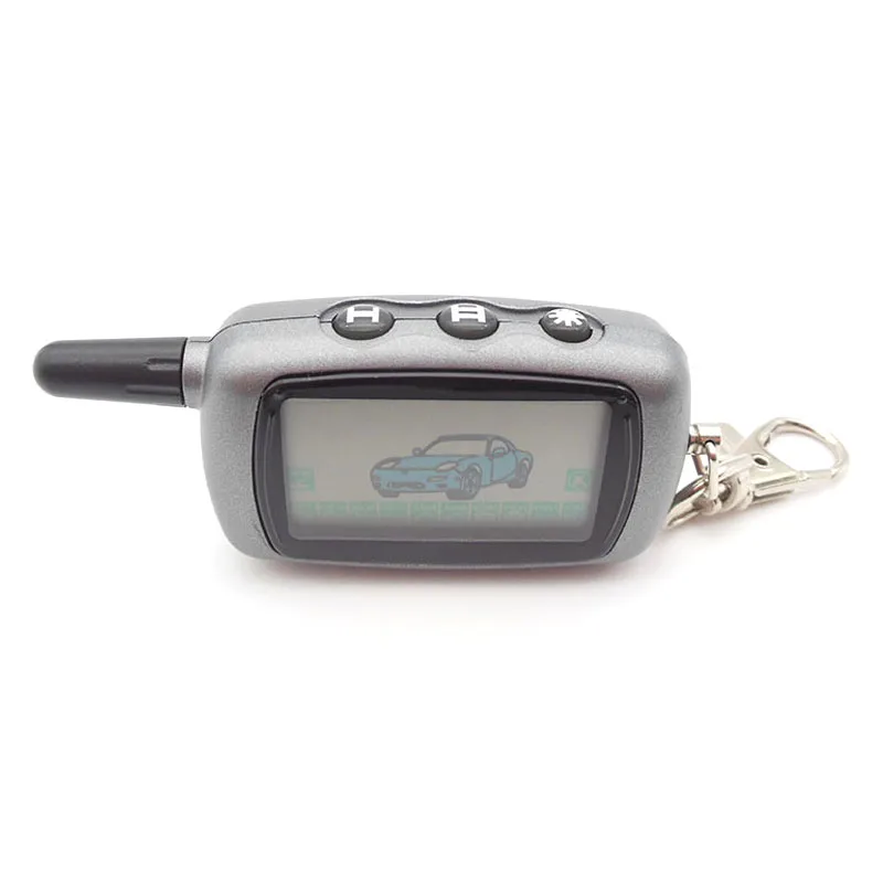 

2-way A9 LCD Remote Control Key Fob Chain Keychain for Russian Two Way Car Burglar Alarm System Starline A9