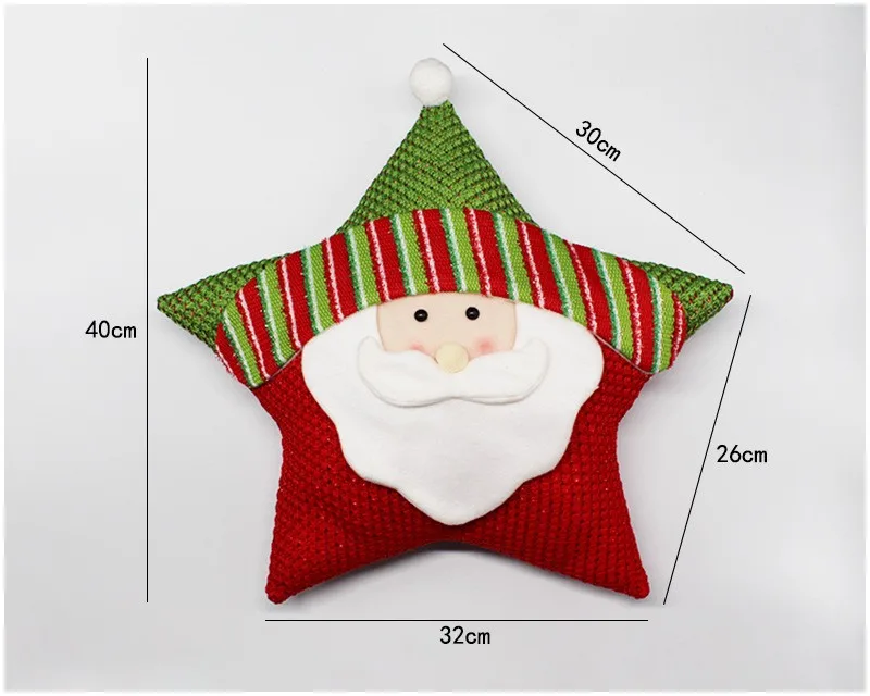 Праздничный окна для декоративной подушки Рождественская подушка со снеговиком мягкая игрушка Творческий Звезда новогоднее; рождественское пайетками подарок