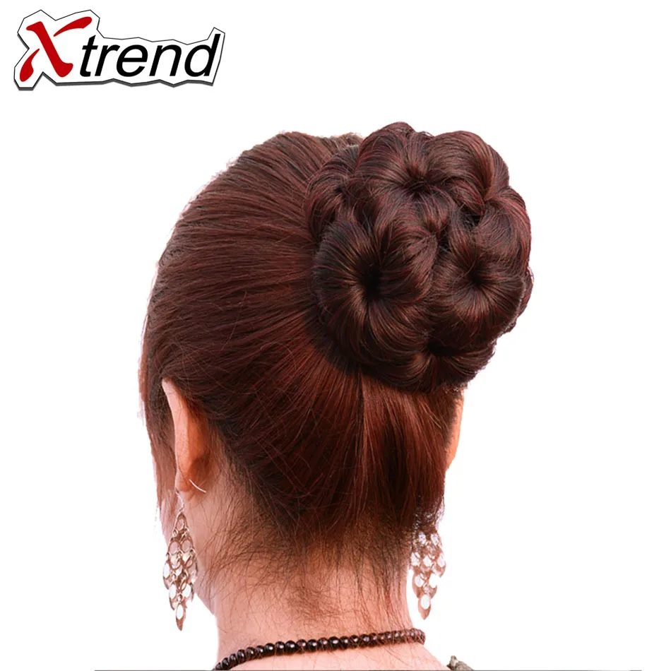 Xtrend Synthetic Natural Curly Chignon Clip In Plastic Comb