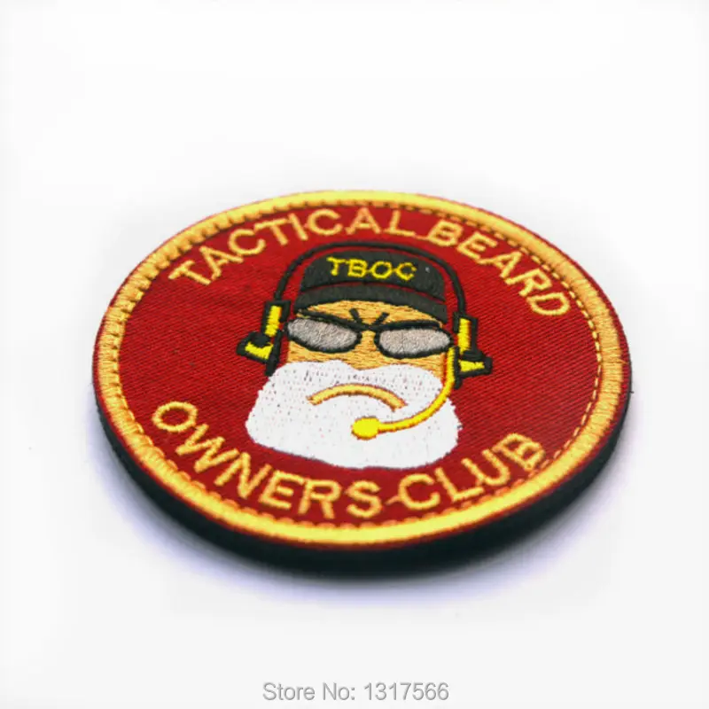Шеврон Tactical Beard собственники клуба вышивка патч, вышитые патчи Военная тактическая одежда аксессуар рюкзак нарукавная повязка наклейка