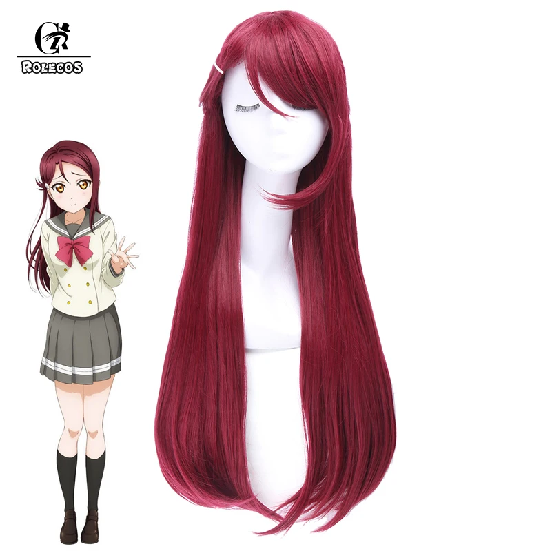 

ROLECOS Anime Love Live Sunshine Cosplay Headwear Riko Sakurauchi Cosplay 5cm/29.53inches Long Purple Cosplay Synthetic Hair