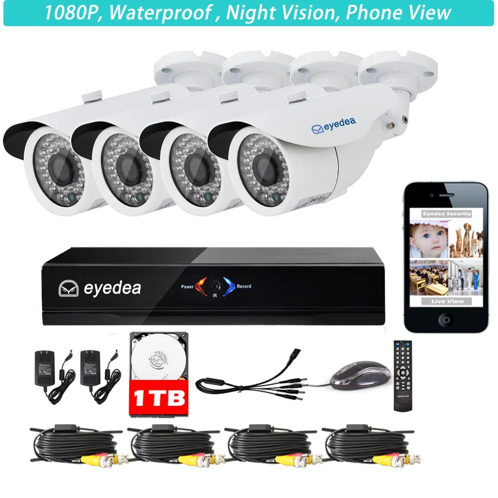 Eyedea 8 CH цифровой видеорегистратор HDMI 1080P 2.0MP 5500TVL CMOS 36 LED ночное видение наружная