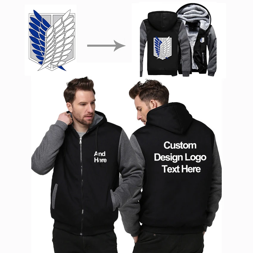 

Promotional Your logo Custom Made Hoodies Sweatshirt Men 2018 New Autumn Winter Warm Thick Casual Brand Tracksuit Plus Size 5XL