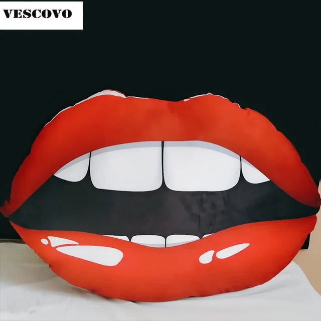 large sexy red lips pillows cute creative plush toy couple pillow gift