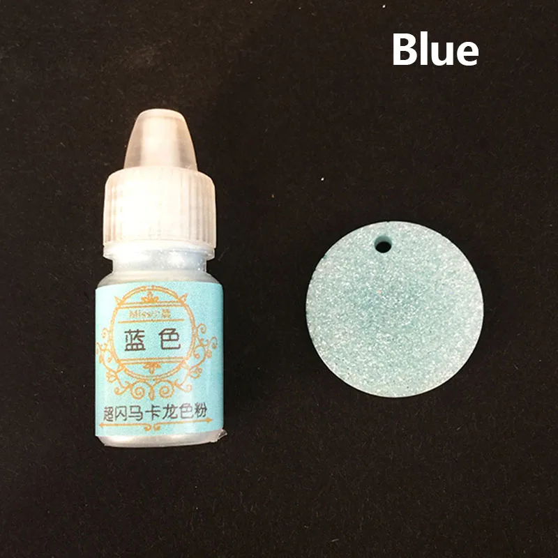 1 шт. УФ Смола клейкий пигмент цветной порошок украшения прочный DIY для ручной работы BDF99 - Цвет: Blue