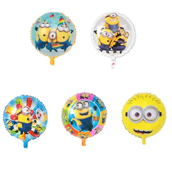 

KUWANLE 10pcs/lot 18inch Cartoon Minions Foil Balloons Despicable Me Minion Balloon Party Supplies Decoration Helium Globos