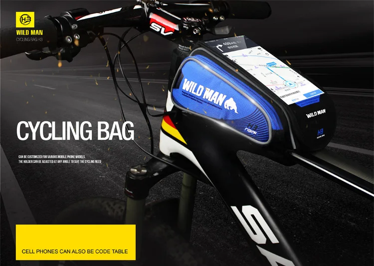 Велосипедная Сумка водонепроницаемая 6,2 дюймовая сенсорная сумка для мобильного телефона велосипедная Передняя верхняя труба рамка сумка для мобильного телефона сумка для велосипеда аксессуар