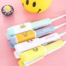 Стайлинг волос Электрический для завивки, выпрямления волос мини мультфильм чистое железо ролики Электрический мультфильм бигуди мультфильм выпрямитель