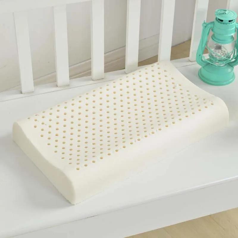 Латексная подушка для ребенка, смягчающий уход за кожей высокого качественный подголовник студент спальный мешок с рисунком с эффектом памяти подушка с защитой шеи, От 1 до 7 лет