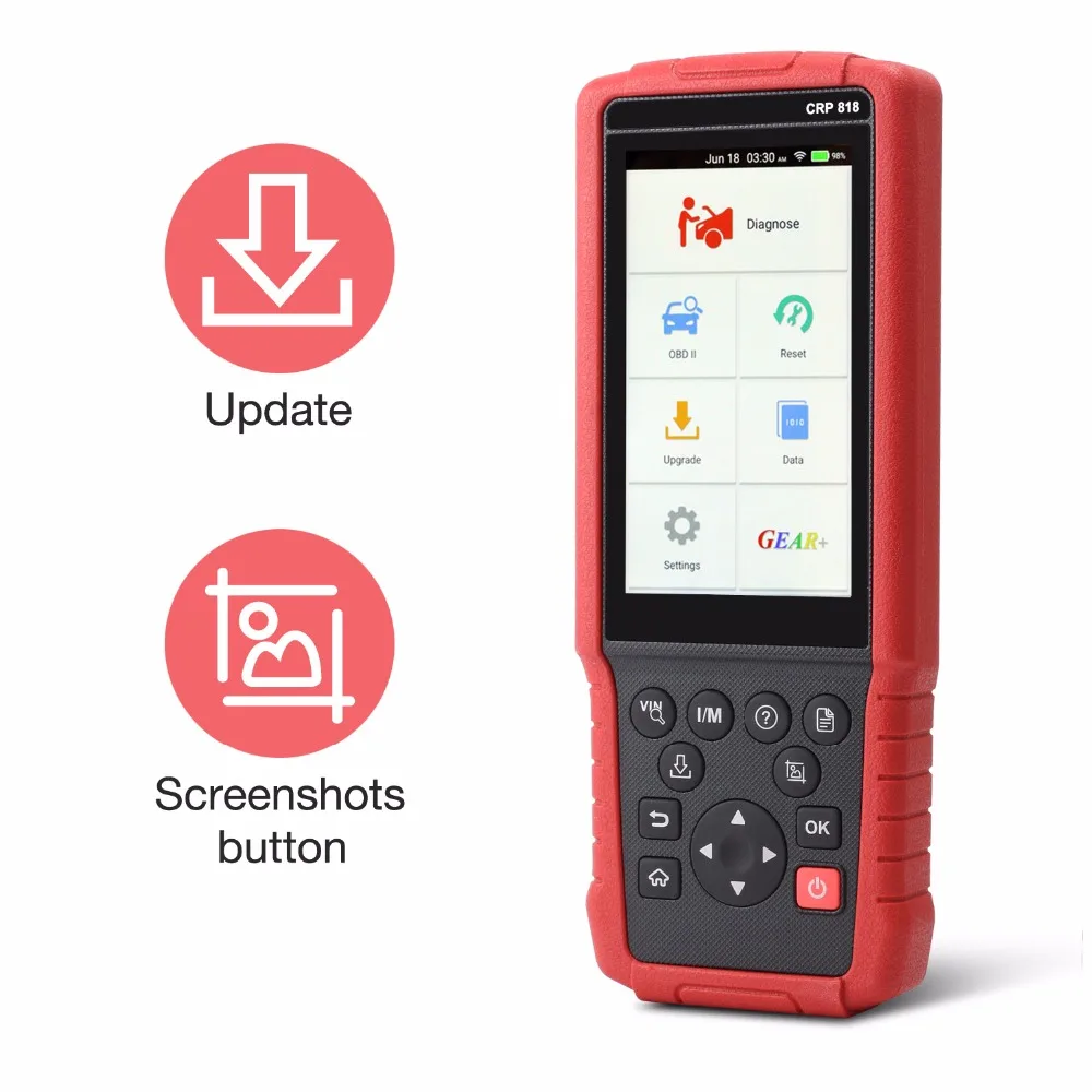 

Launch X431 CRP818 Pro Touch Screen Handheld Full System Diagnostic Functions Wifi Update Online Car Tool Obd2 Scanner