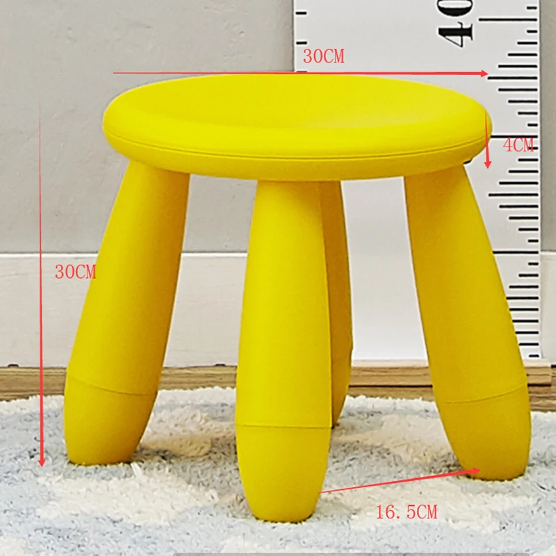 2018 New Children's chair Pouf Poire Taburetes Nordic style Chair plastic Stools Stool Shoes Furniture Containing Modern