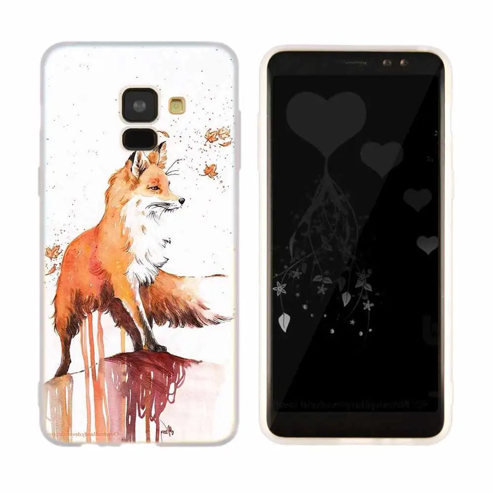 as the picture 03 Чехол силиконовый чехол для samsung Galaxy A6 A8 A9 A7 A5 A3 плюс A6S Star аниме забавные foxs милые носки - Цвет: as the picture 03