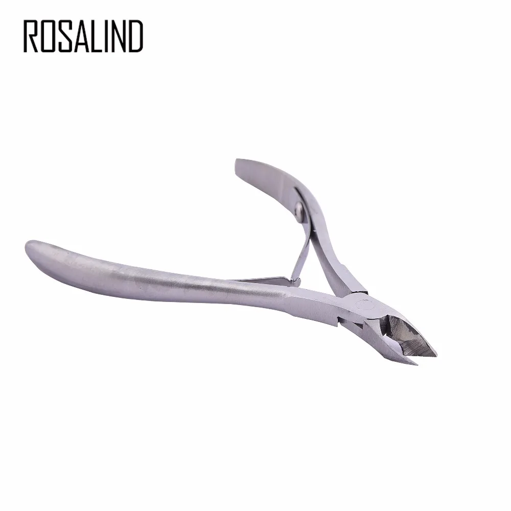 ROSALIND 1 шт. инструмент для чистки кутикулы из нержавеющей стали ножницы для дизайна ногтей удобная ручка для маникюра полезный инструмент резак клипер