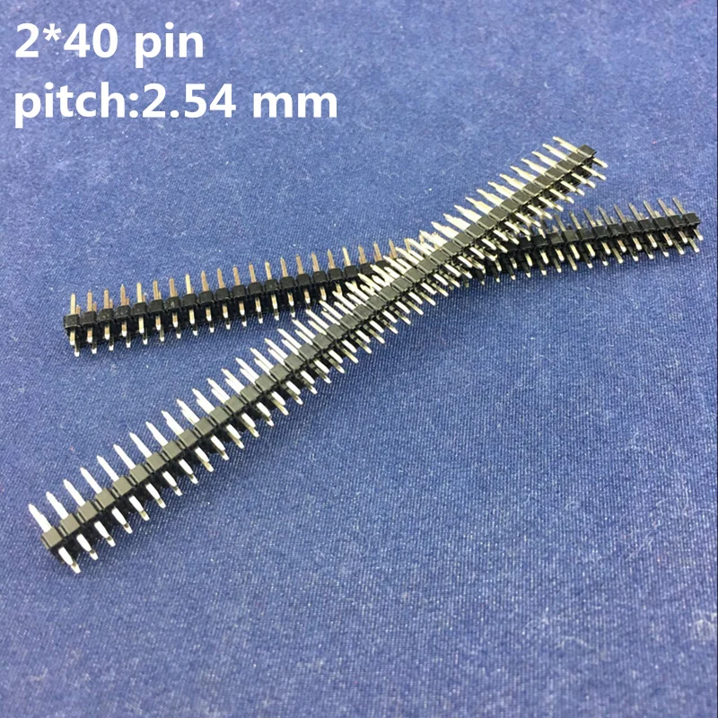 

50pcs/pack 2*40 pin 2.54mm Male Double Row Pin Header Strip
