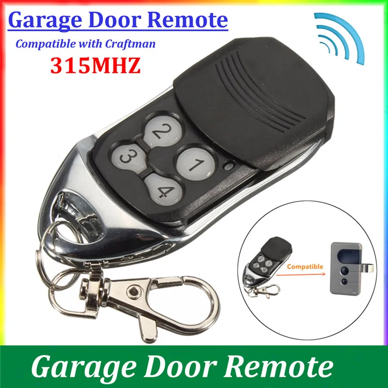 Universal 4 Button Gate Garage Door Opener Remote Control 315MHZ Rolling Code Car Alarm Wireless Remote