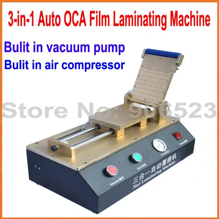 

3-in-1 Automatic OCA Film Laminating Machine With Built-in Vacuum Pump and Air Compressor For LCD Screen Repair