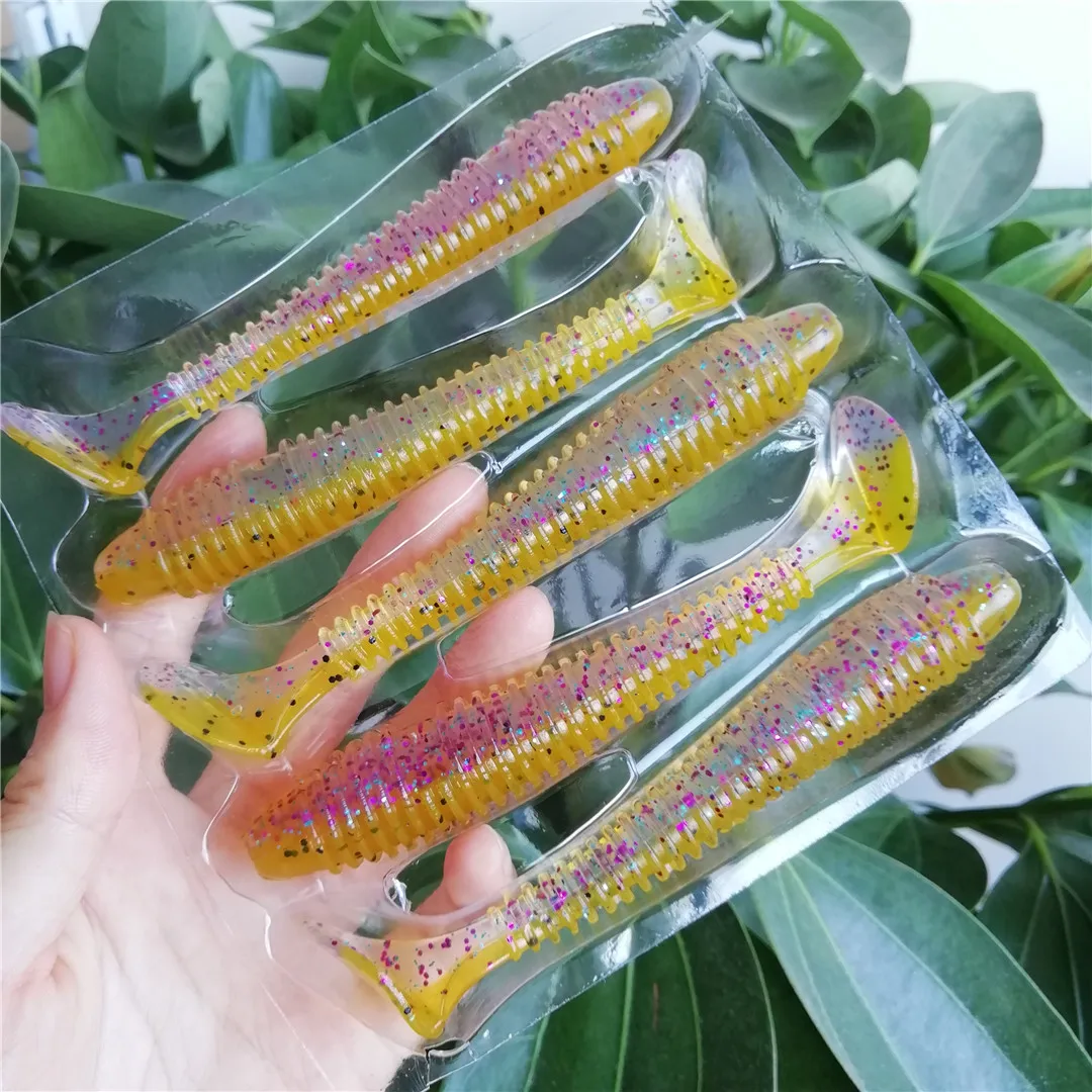 Noeby 20 шт. приманка для рыбалки Мягкая приманка Shad силиконовая приманка 13 см 12,6 г T-tail воблеры свимбейт искусственная приманка