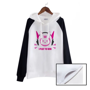 

[STOCK] Game OW D.VA Hana Printed cosplay Fleece Hoodie S-XXL Pullover Top Tee Unisex free shipping