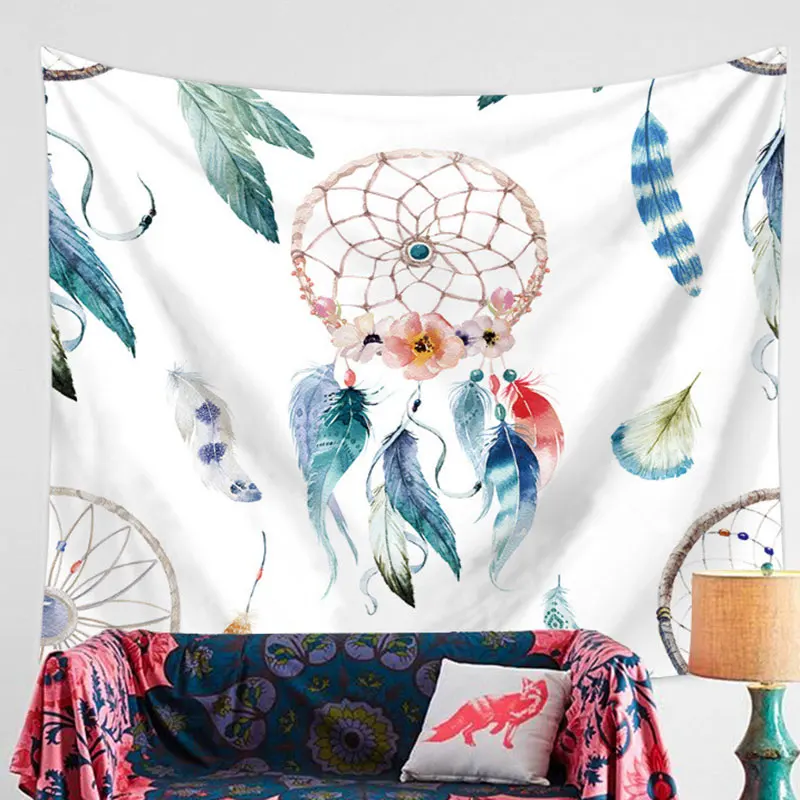 

Printed Wall Tapestry Home Room Decorative Wall Art Carpet Beach Towel Rectangle Bohemian witchcraft Tablecloth Beach Mandalas