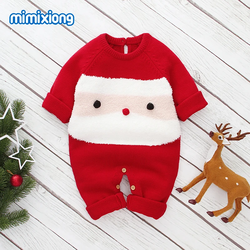 Baby Rompers Knitted Clothes Autumn Long Sleeve Newborn Boy Girl Jumpsuits One Piece Outfits 0-18M Toddler Children Overall Wear