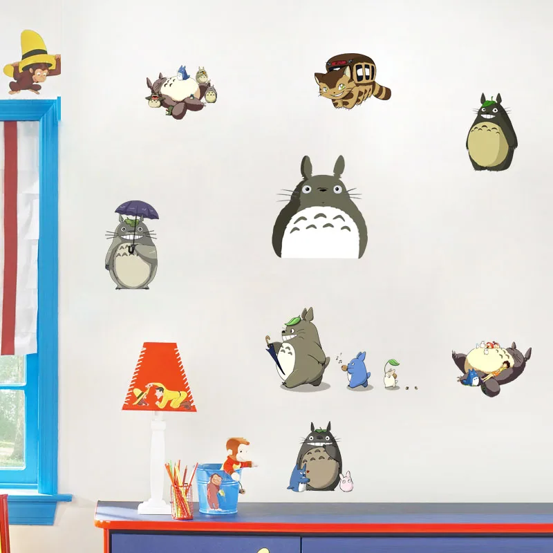 Наклейки на стену Tonari No Totoro Kawai 60 см 3D визуальный эффект наклейки стену|Наклейки| |