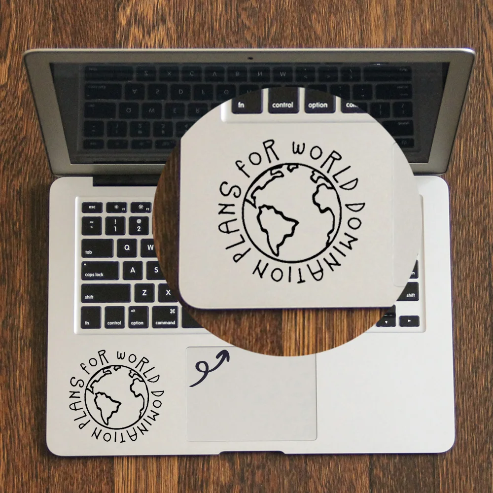 Plans for world domination Laptop Trackpad Sticker for font b Apple b font font b Macbook