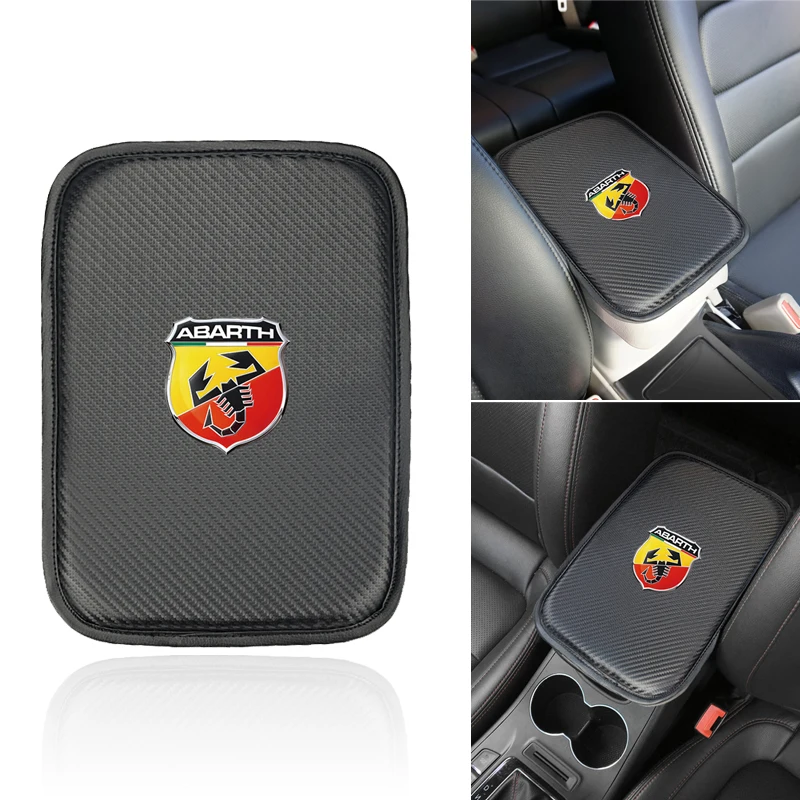 

1pcs Car Seat Armrest Cover Pad Console Box Soft Auto Center Arm Rest Seat Protective Pads Mat Case for fiat abarth 500 stilo